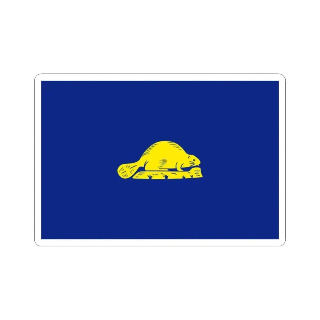 Flag of Oregon reverse (United States) STICKER Vinyl Kiss-Cut Decal 2 Inch White - The Sticker Space