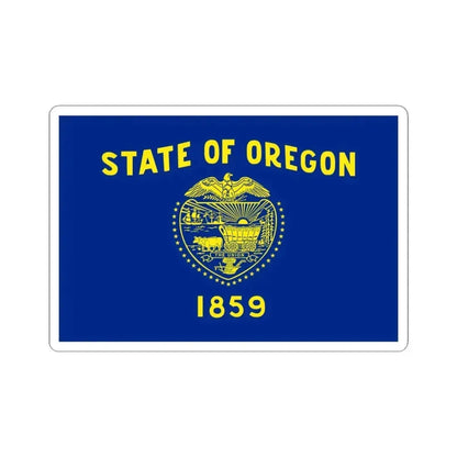 Flag of Oregon (United States) STICKER Vinyl Kiss-Cut Decal 4 Inch White - The Sticker Space