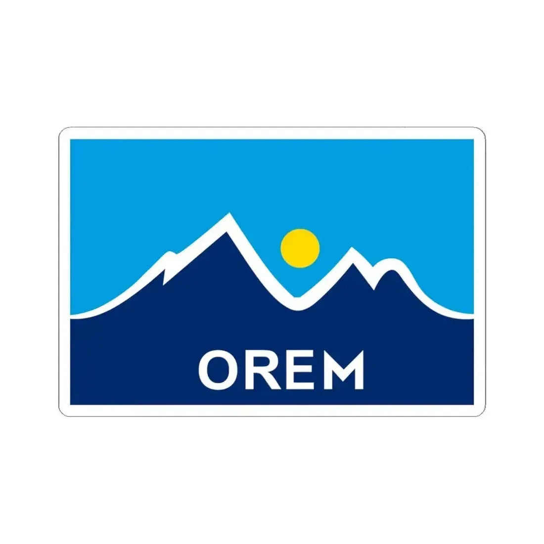 Flag of Orem Utah (United States) STICKER Vinyl Kiss-Cut Decal 6 Inch White - The Sticker Space