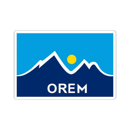 Flag of Orem Utah (United States) STICKER Vinyl Kiss-Cut Decal 6 Inch White - The Sticker Space