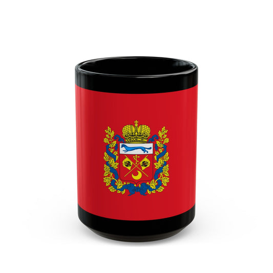 Flag of Orenburg Oblast Russia - Black Coffee Mug-15oz-The Sticker Space