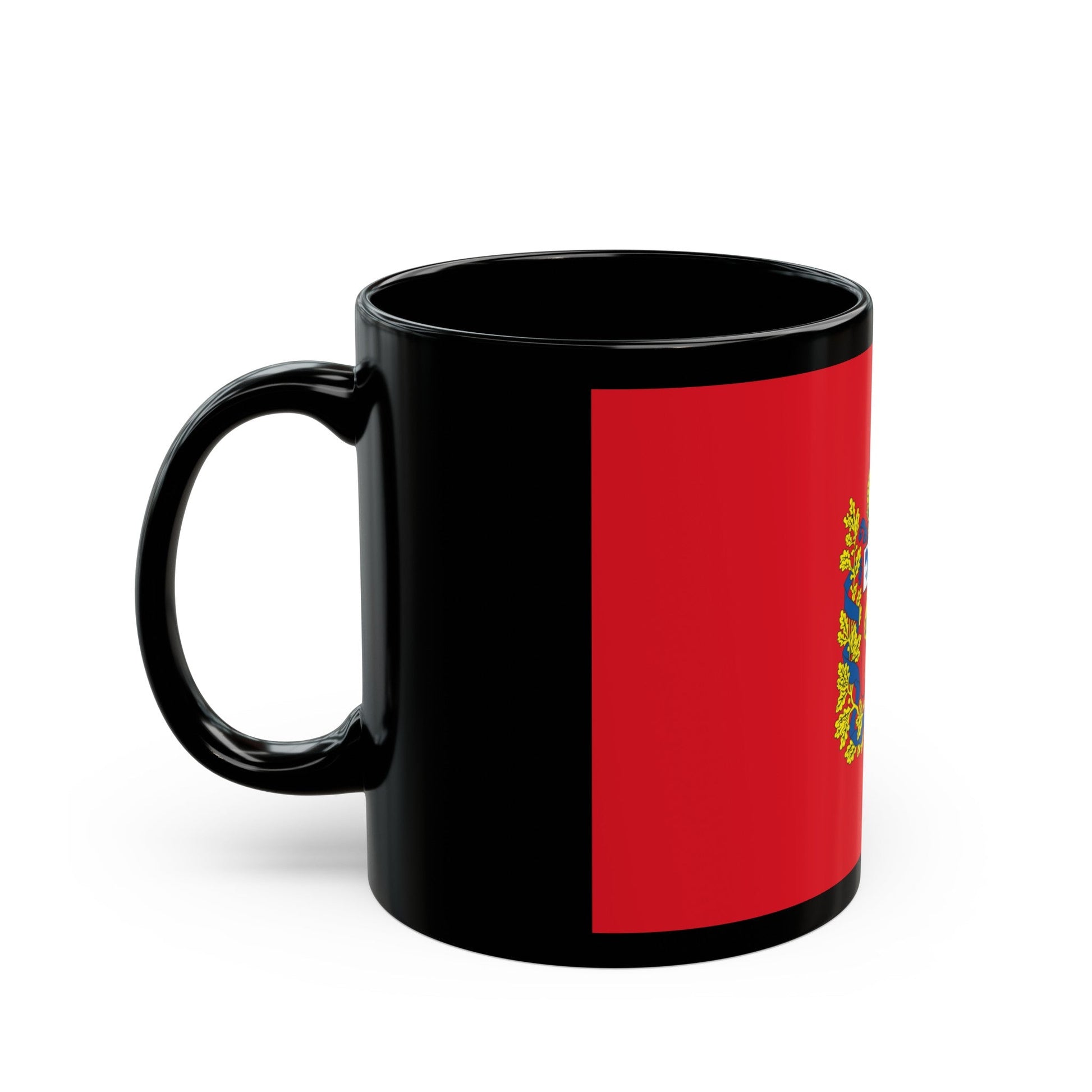 Flag of Orenburg Oblast Russia - Black Coffee Mug-The Sticker Space