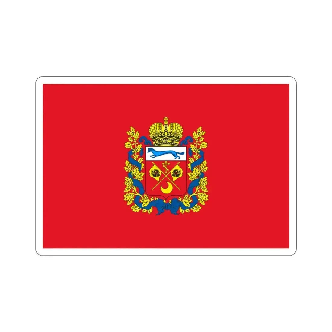 Flag of Orenburg Oblast Russia STICKER Vinyl Die-Cut Decal 3 Inch - The Sticker Space
