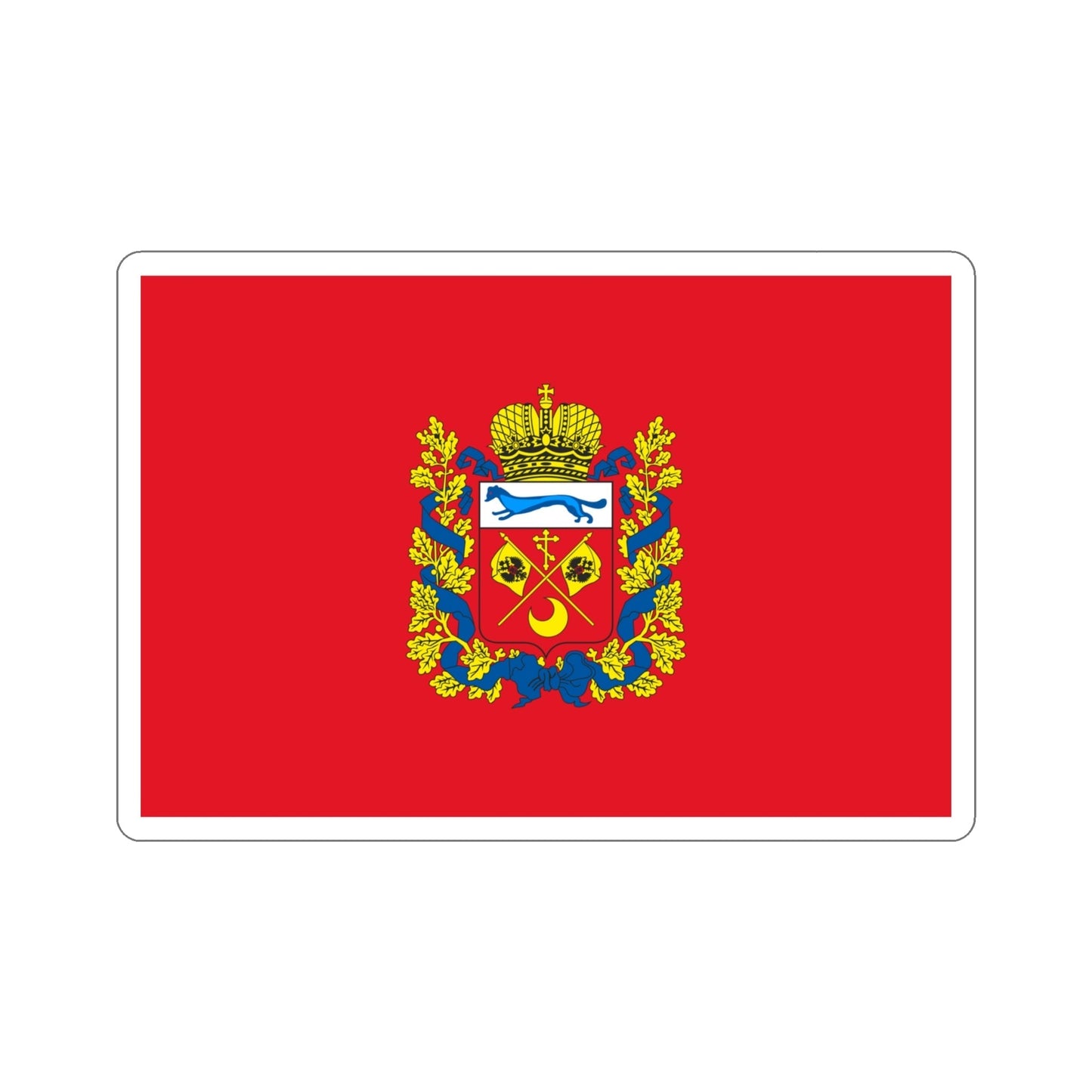 Flag of Orenburg Oblast Russia STICKER Vinyl Die-Cut Decal-4 Inch-The Sticker Space