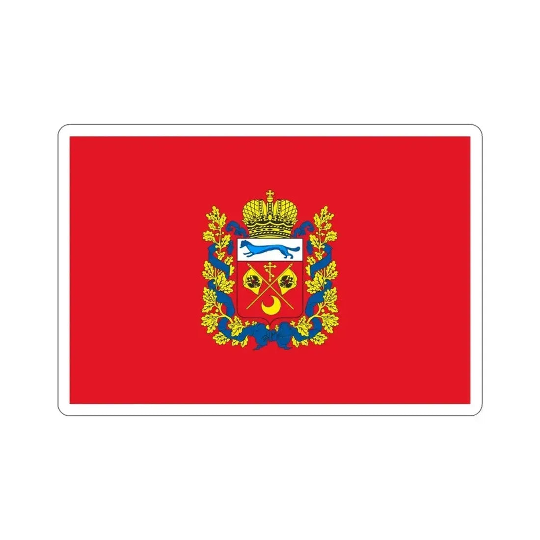 Flag of Orenburg Oblast Russia STICKER Vinyl Die-Cut Decal 4 Inch - The Sticker Space