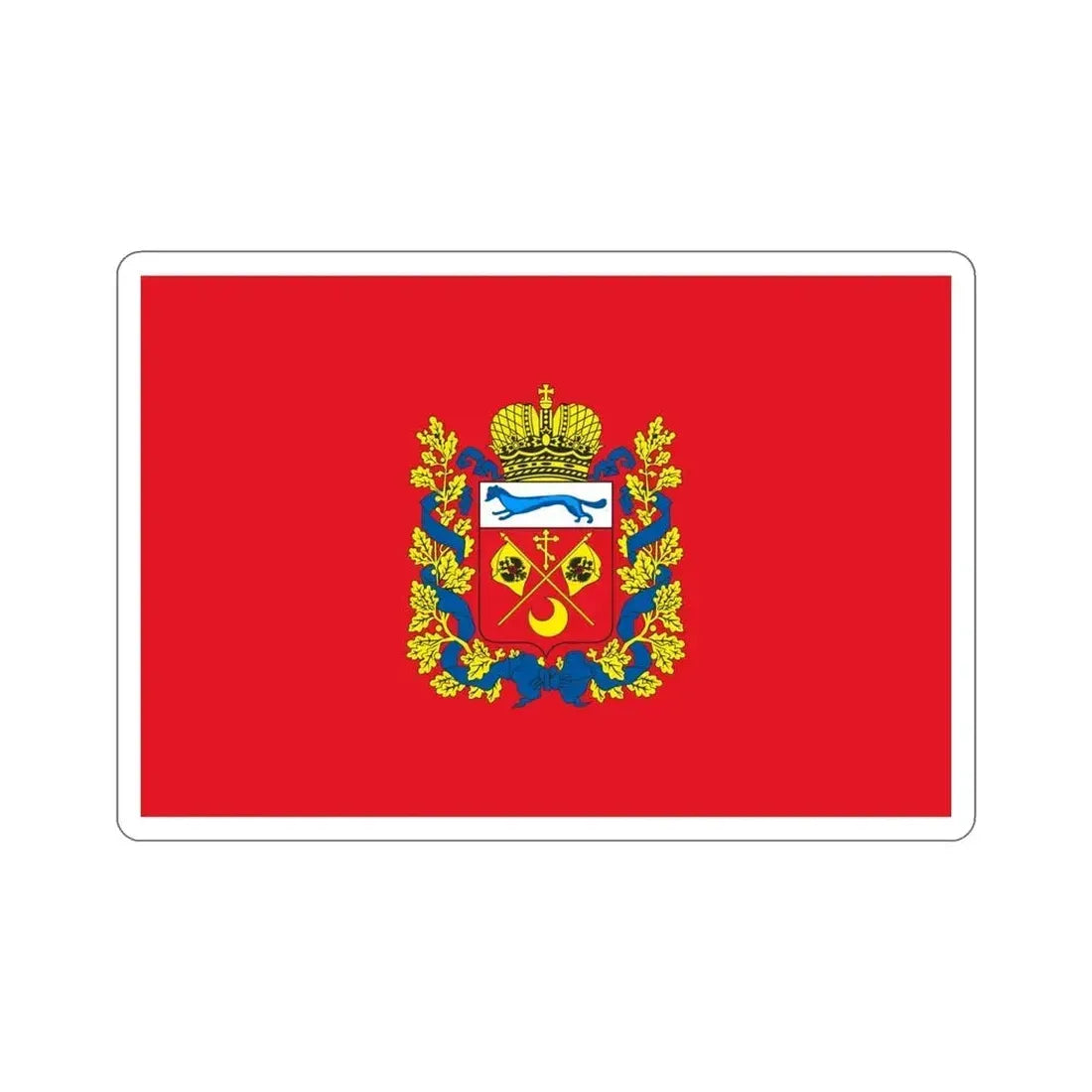 Flag of Orenburg Oblast Russia STICKER Vinyl Die-Cut Decal 5 Inch - The Sticker Space