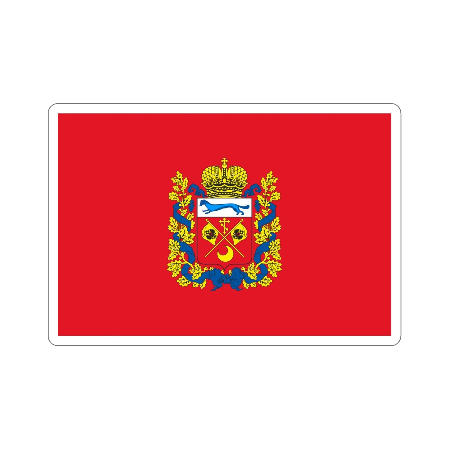 Flag of Orenburg Oblast Russia STICKER Vinyl Die-Cut Decal-6 Inch-The Sticker Space