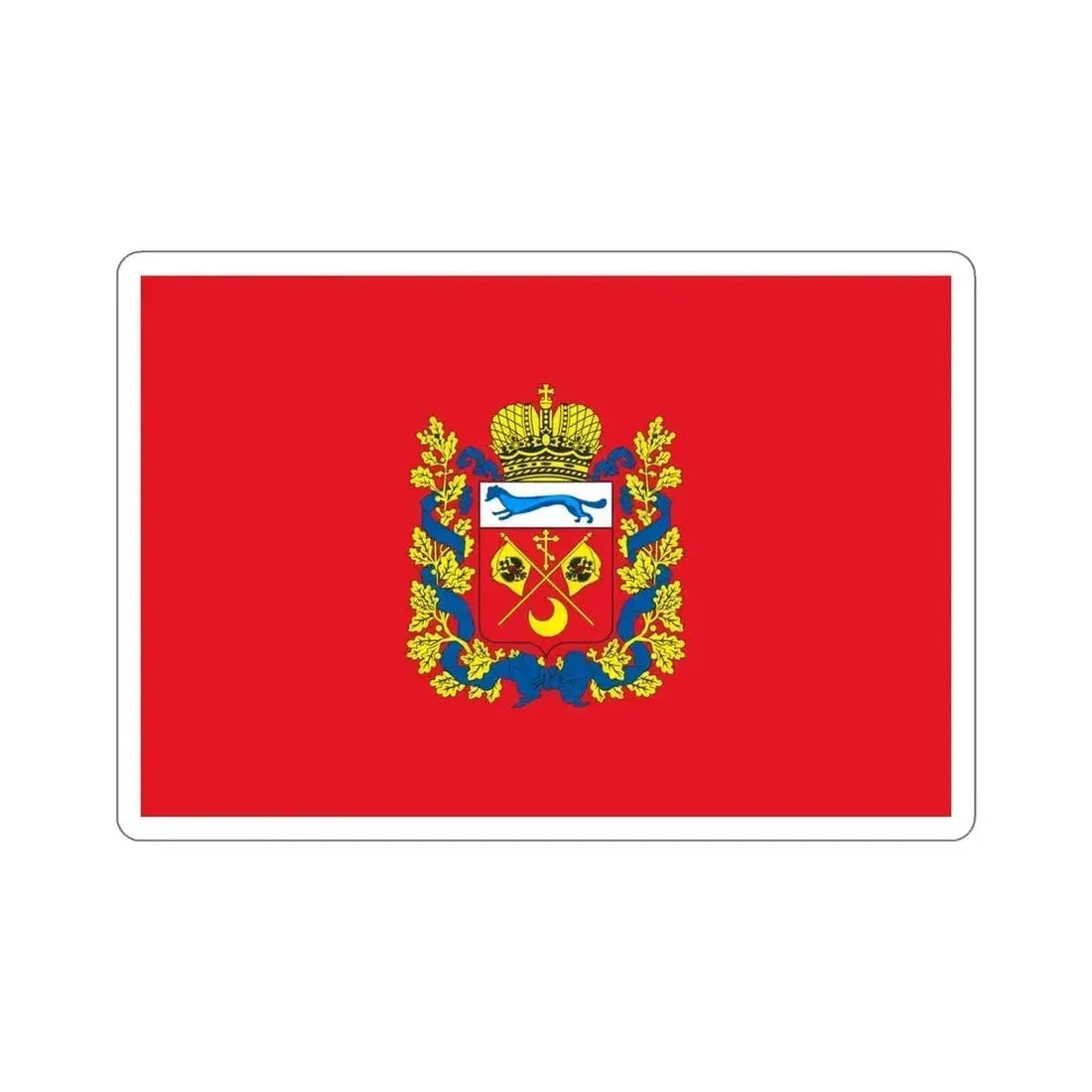 Flag of Orenburg Oblast Russia STICKER Vinyl Die-Cut Decal 6 Inch - The Sticker Space