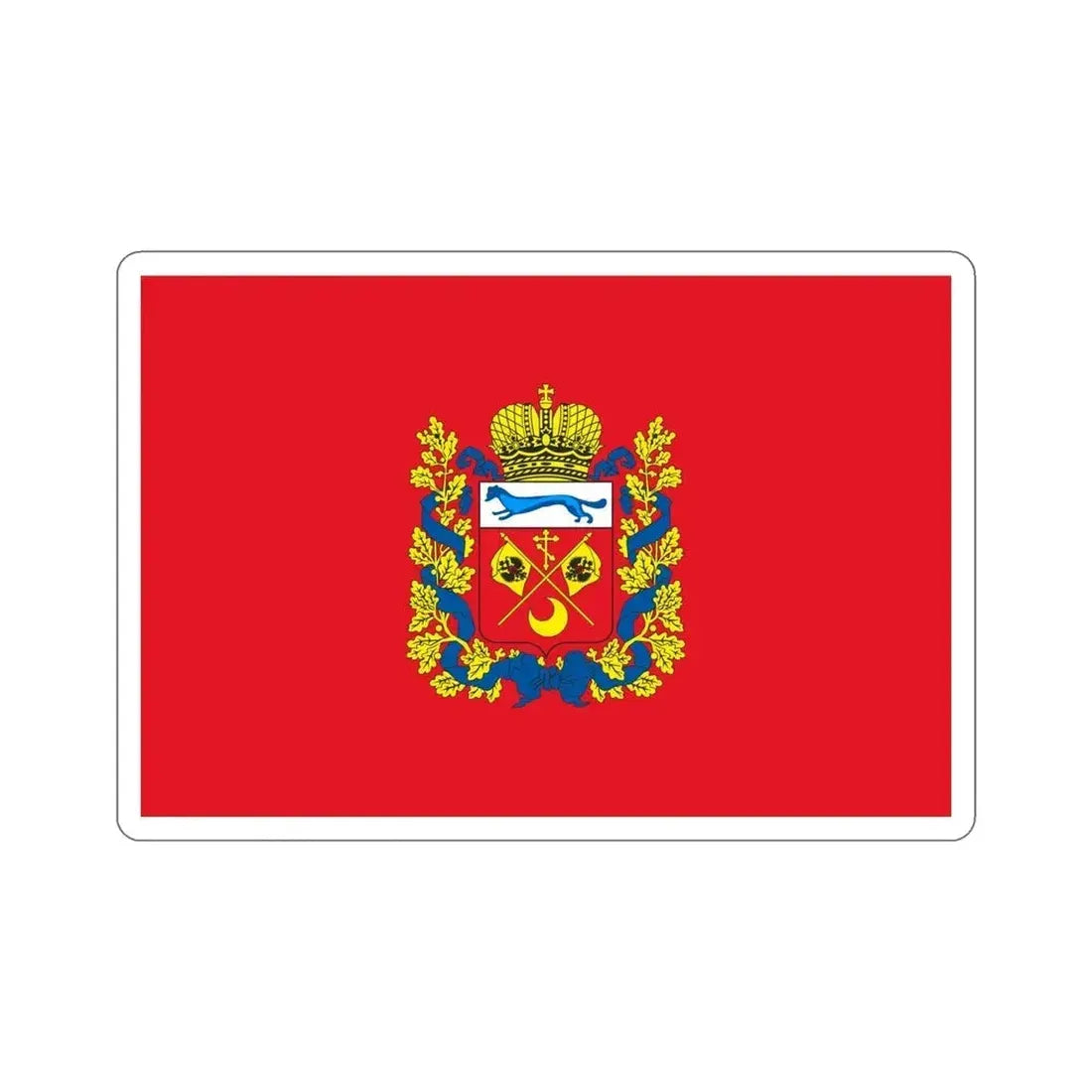 Flag of Orenburg Oblast Russia STICKER Vinyl Die-Cut Decal 6 Inch - The Sticker Space