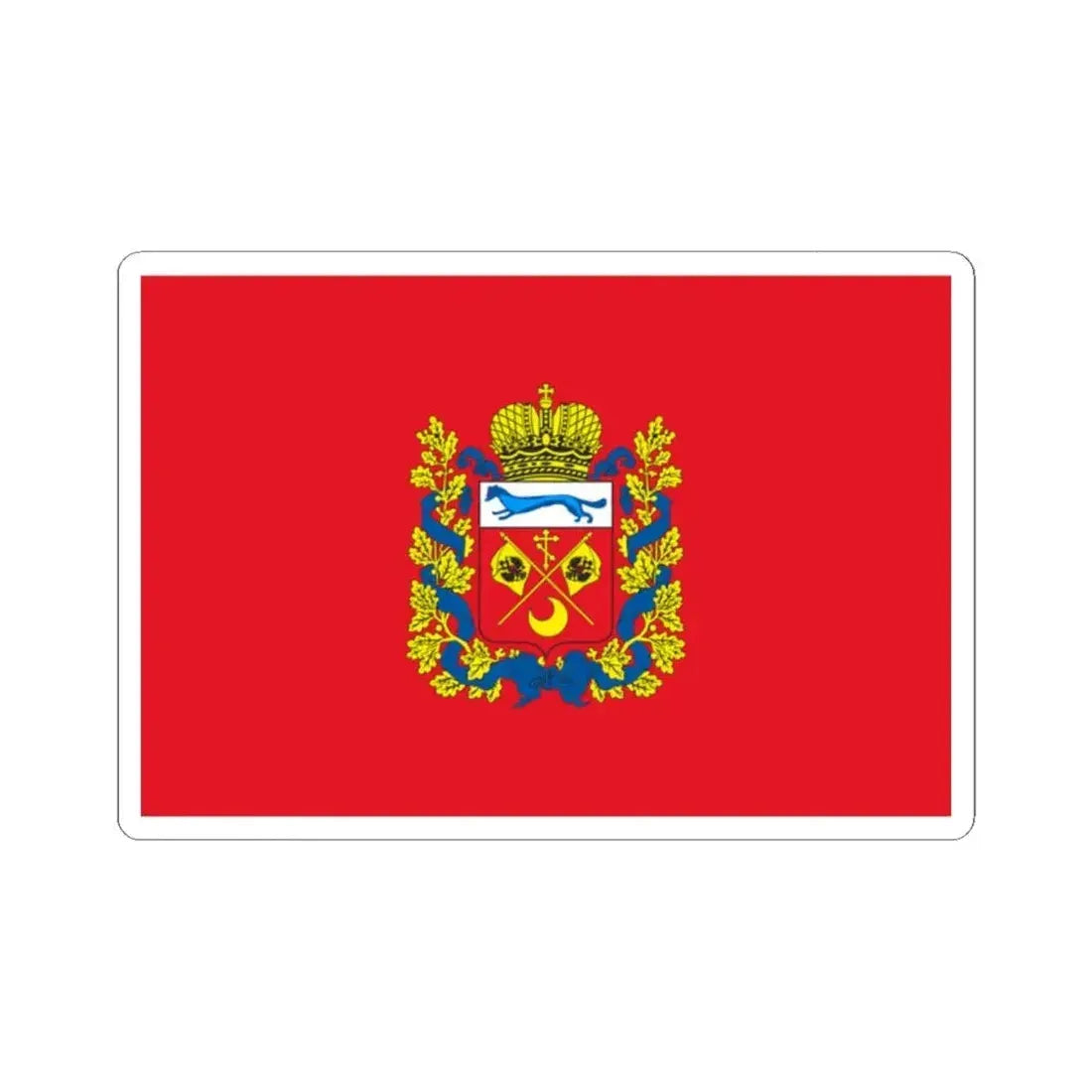 Flag of Orenburg Oblast Russia - STICKER Vinyl Kiss-Cut Decal 2 Inch White - The Sticker Space