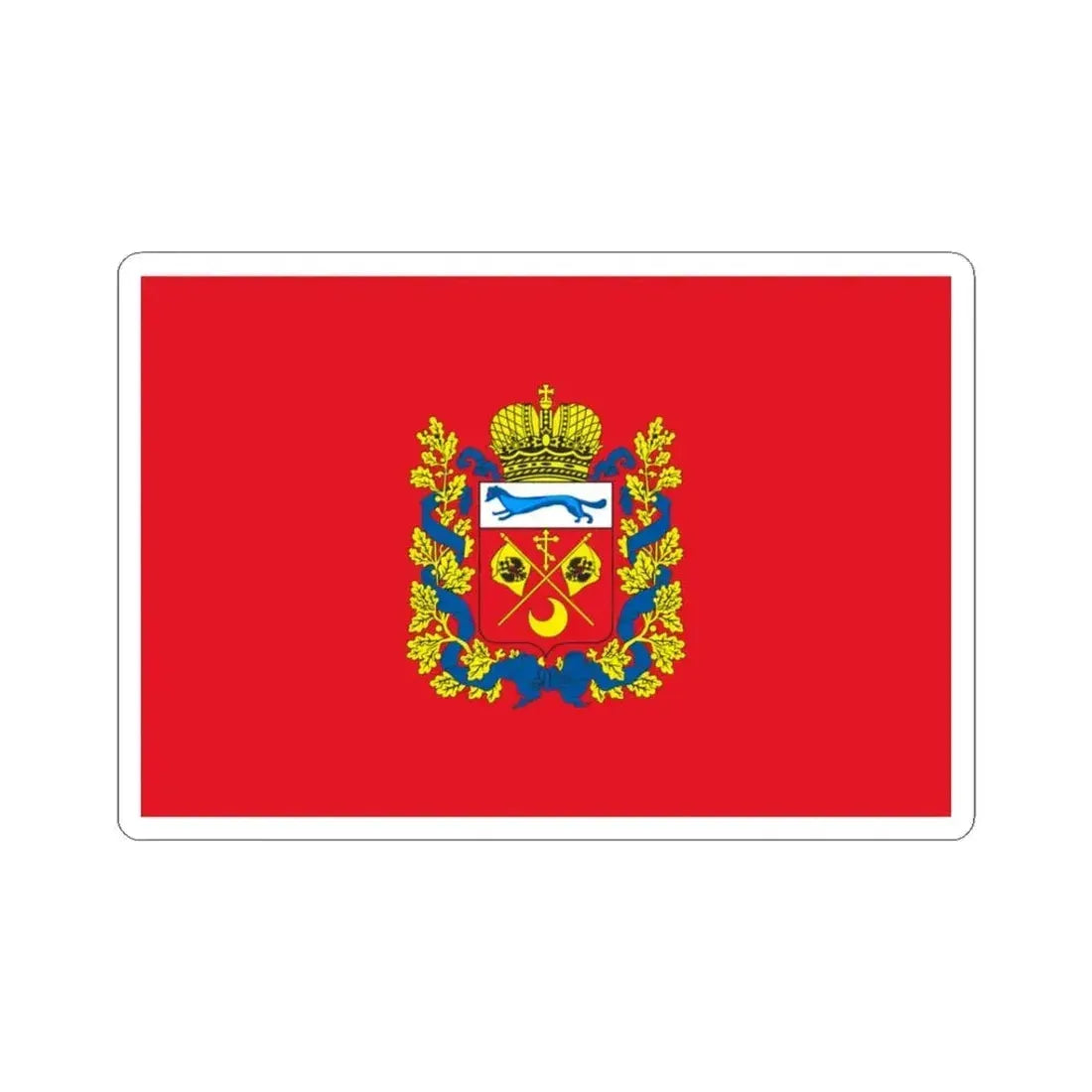 Flag of Orenburg Oblast Russia - STICKER Vinyl Kiss-Cut Decal 3 Inch White - The Sticker Space