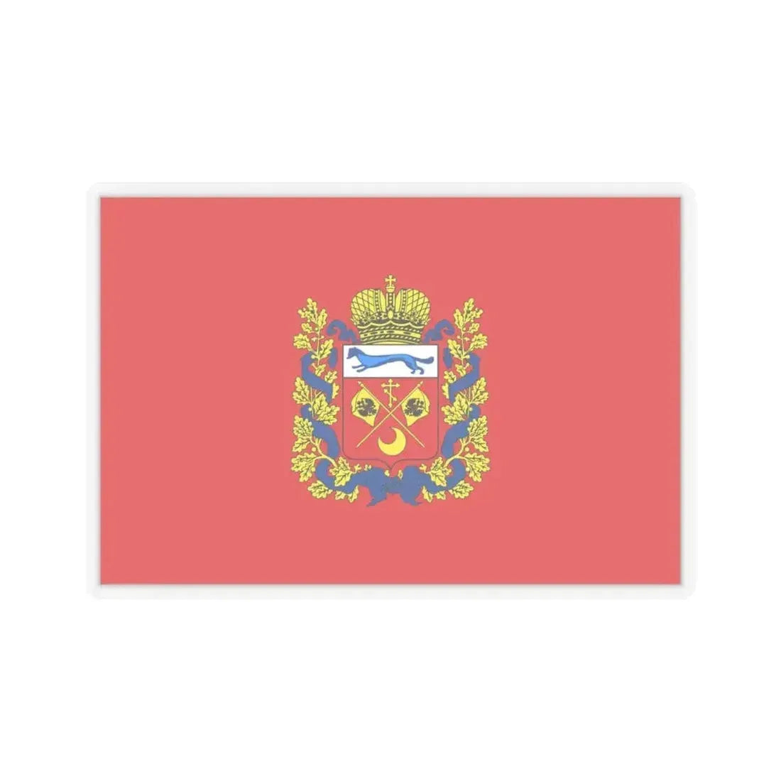 Flag of Orenburg Oblast Russia - STICKER Vinyl Kiss-Cut Decal 4 Inch Transparent - The Sticker Space