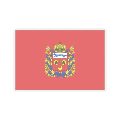 Flag of Orenburg Oblast Russia - STICKER Vinyl Kiss-Cut Decal 4 Inch Transparent - The Sticker Space