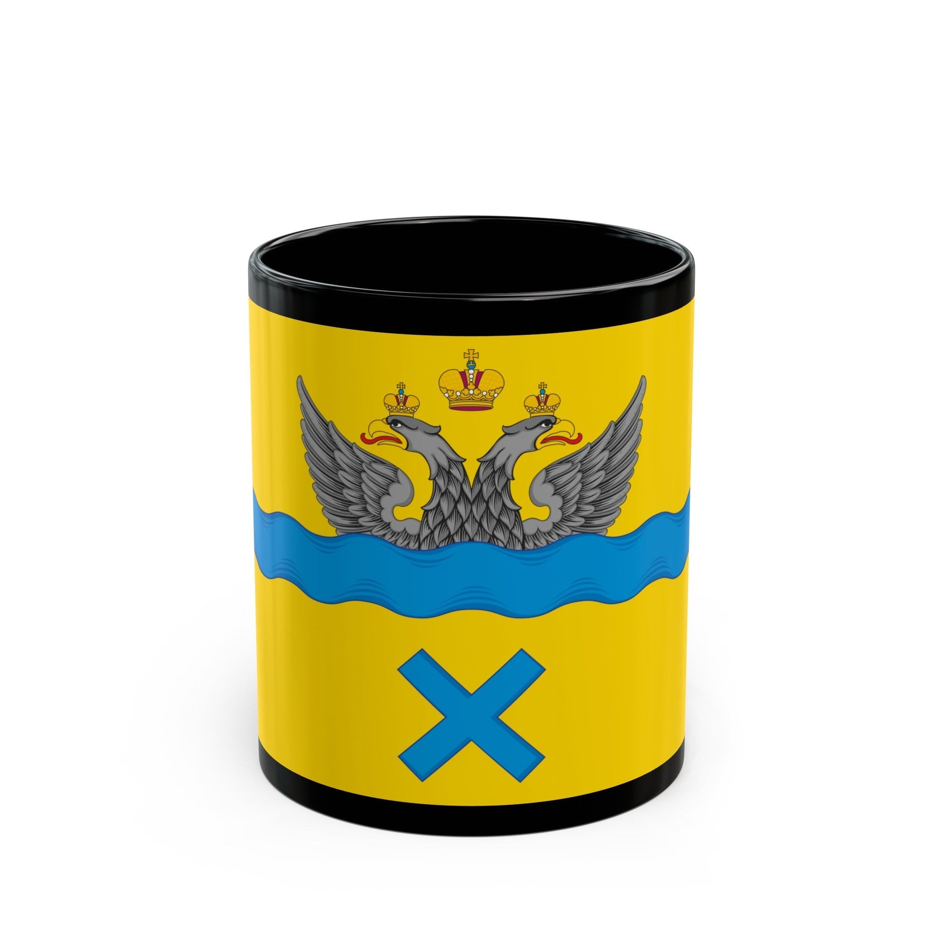 Flag of Orenburg Russia - Black Coffee Mug-11oz-The Sticker Space