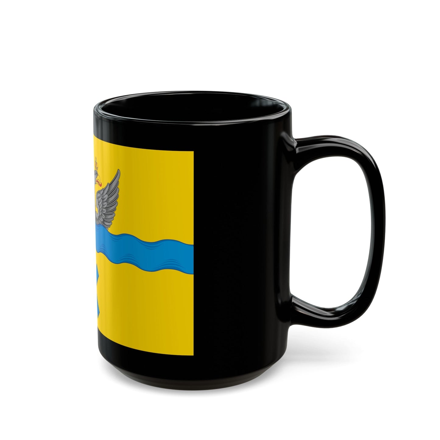 Flag of Orenburg Russia - Black Coffee Mug-The Sticker Space