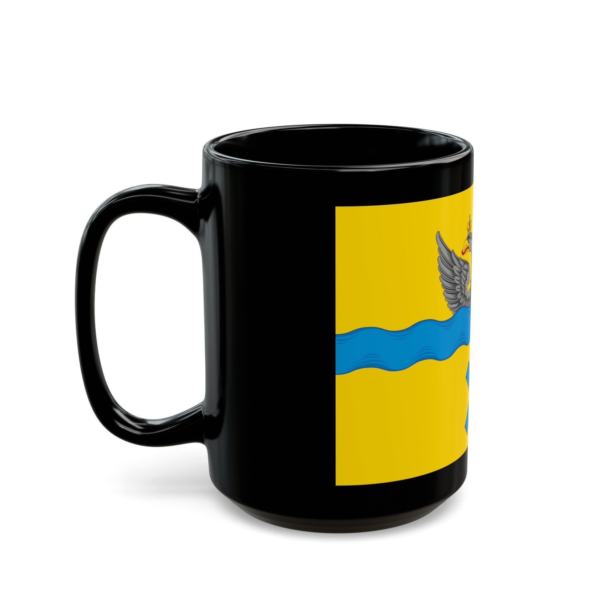 Flag of Orenburg Russia - Black Coffee Mug-The Sticker Space