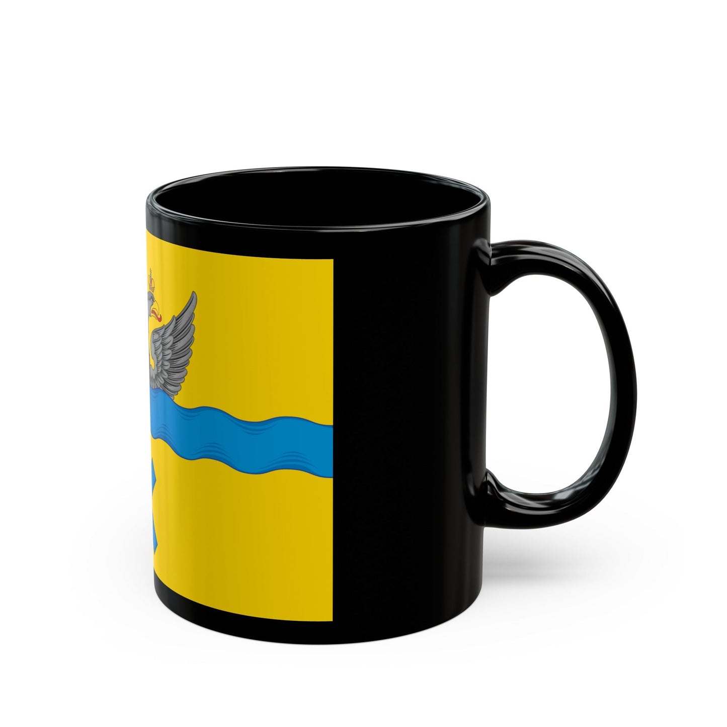 Flag of Orenburg Russia - Black Coffee Mug-The Sticker Space