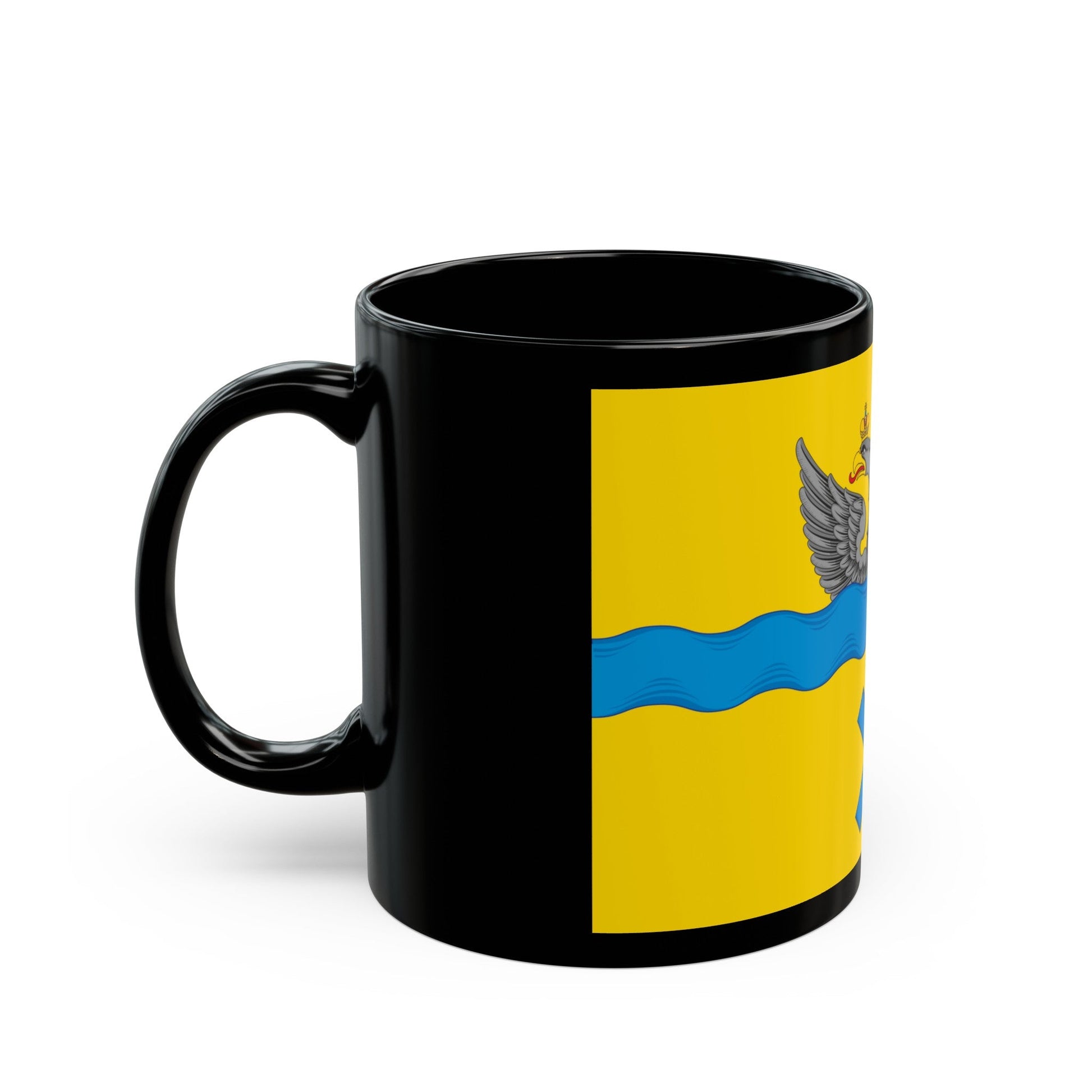 Flag of Orenburg Russia - Black Coffee Mug-The Sticker Space