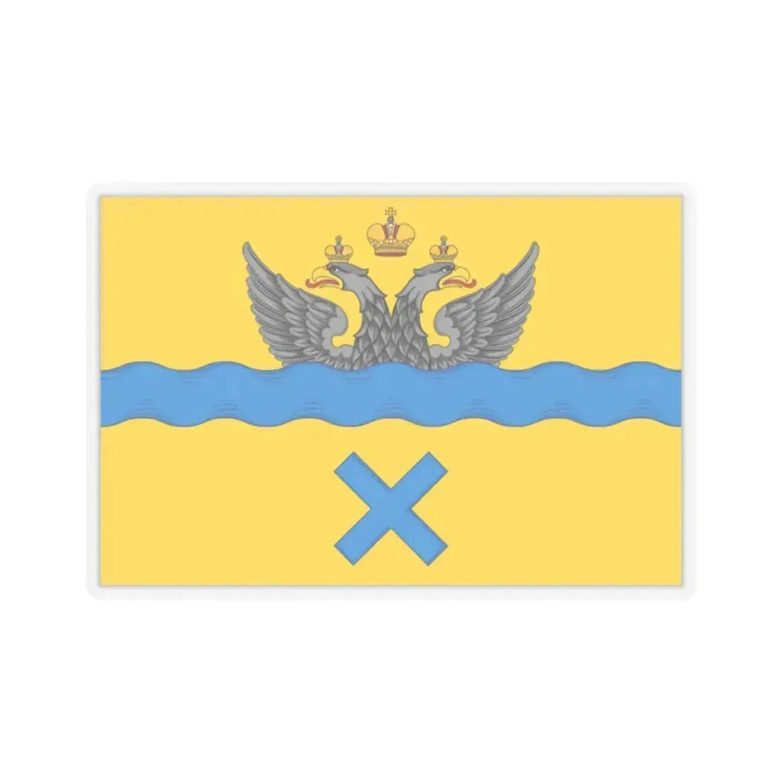 Flag of Orenburg Russia - STICKER Vinyl Kiss-Cut Decal 2 Inch Transparent - The Sticker Space