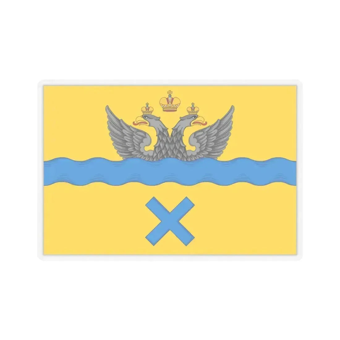 Flag of Orenburg Russia - STICKER Vinyl Kiss-Cut Decal 3 Inch Transparent - The Sticker Space