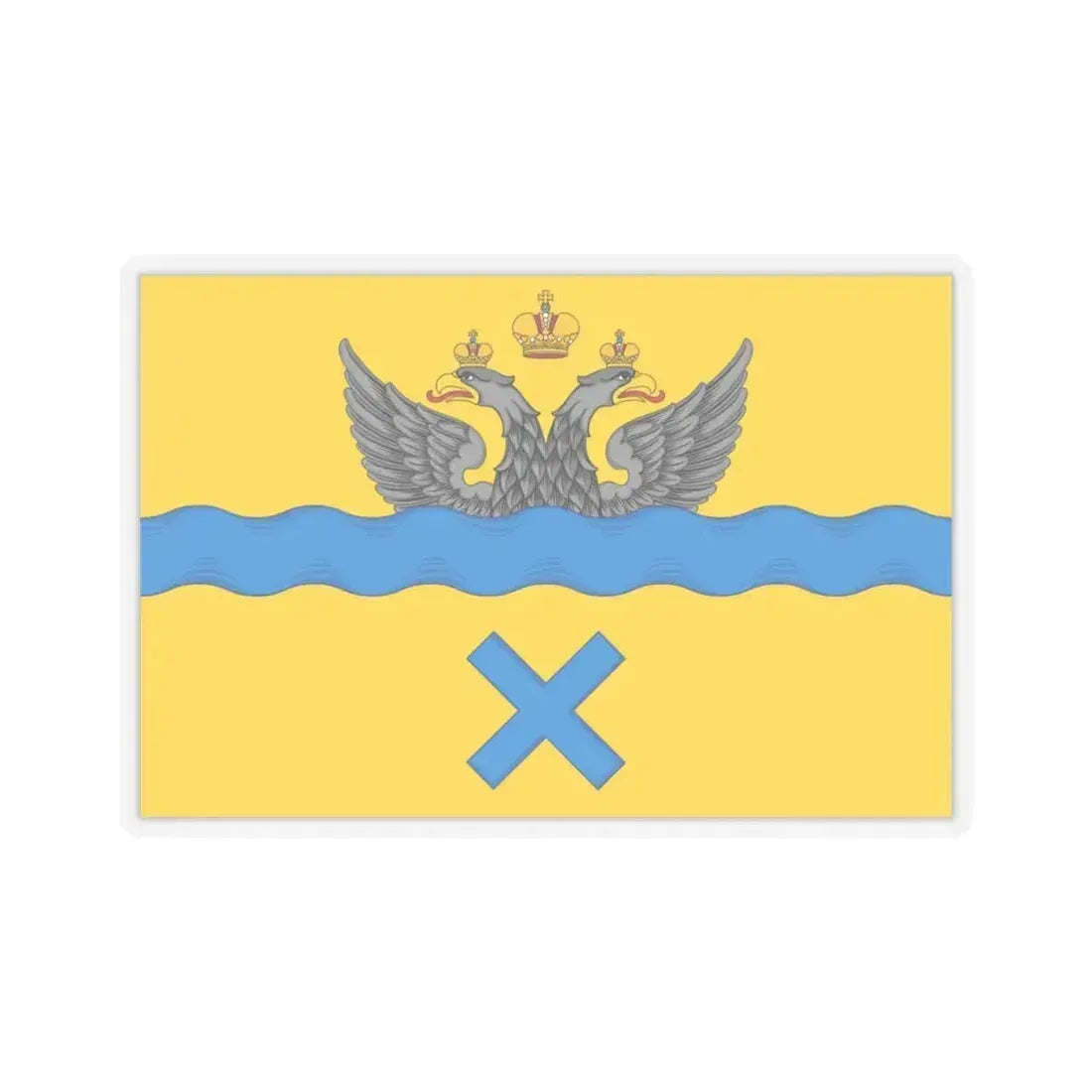 Flag of Orenburg Russia - STICKER Vinyl Kiss-Cut Decal 4 Inch Transparent - The Sticker Space