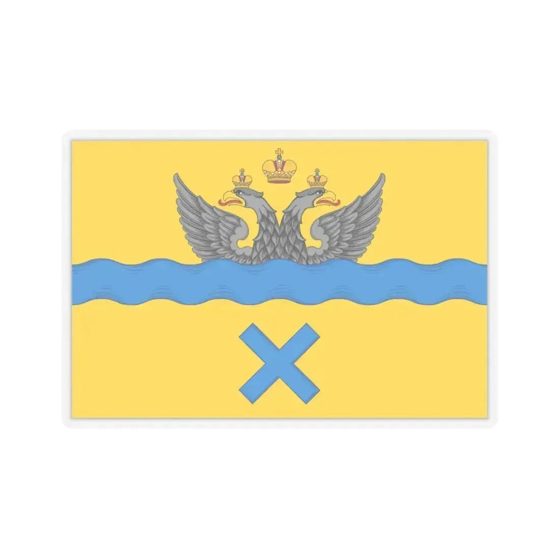 Flag of Orenburg Russia - STICKER Vinyl Kiss-Cut Decal 6 Inch Transparent - The Sticker Space