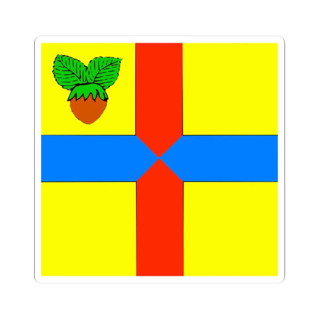 Flag of Orikhiv (Ukraine) STICKER Vinyl Kiss-Cut Decal 3 Inch White - The Sticker Space