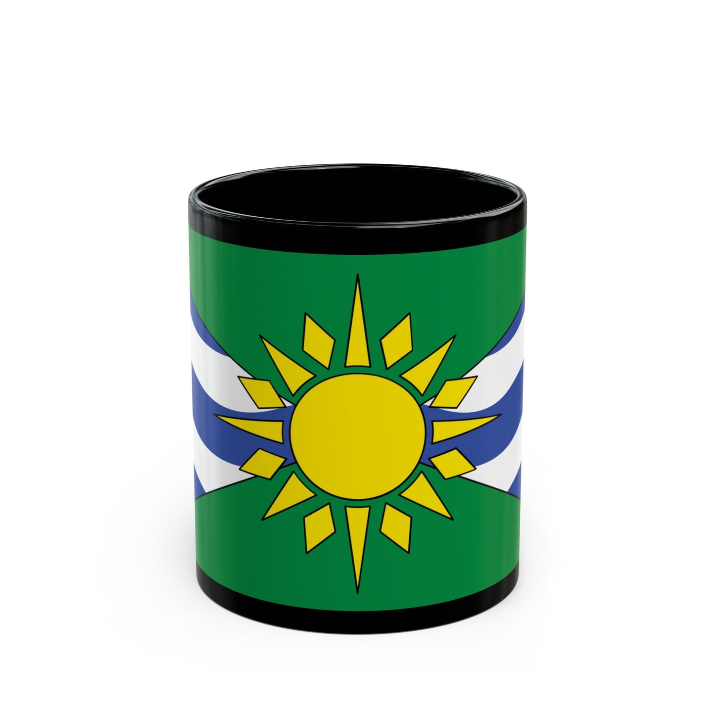 Flag of Orillia Ontario Canada - Black Coffee Mug-11oz-The Sticker Space