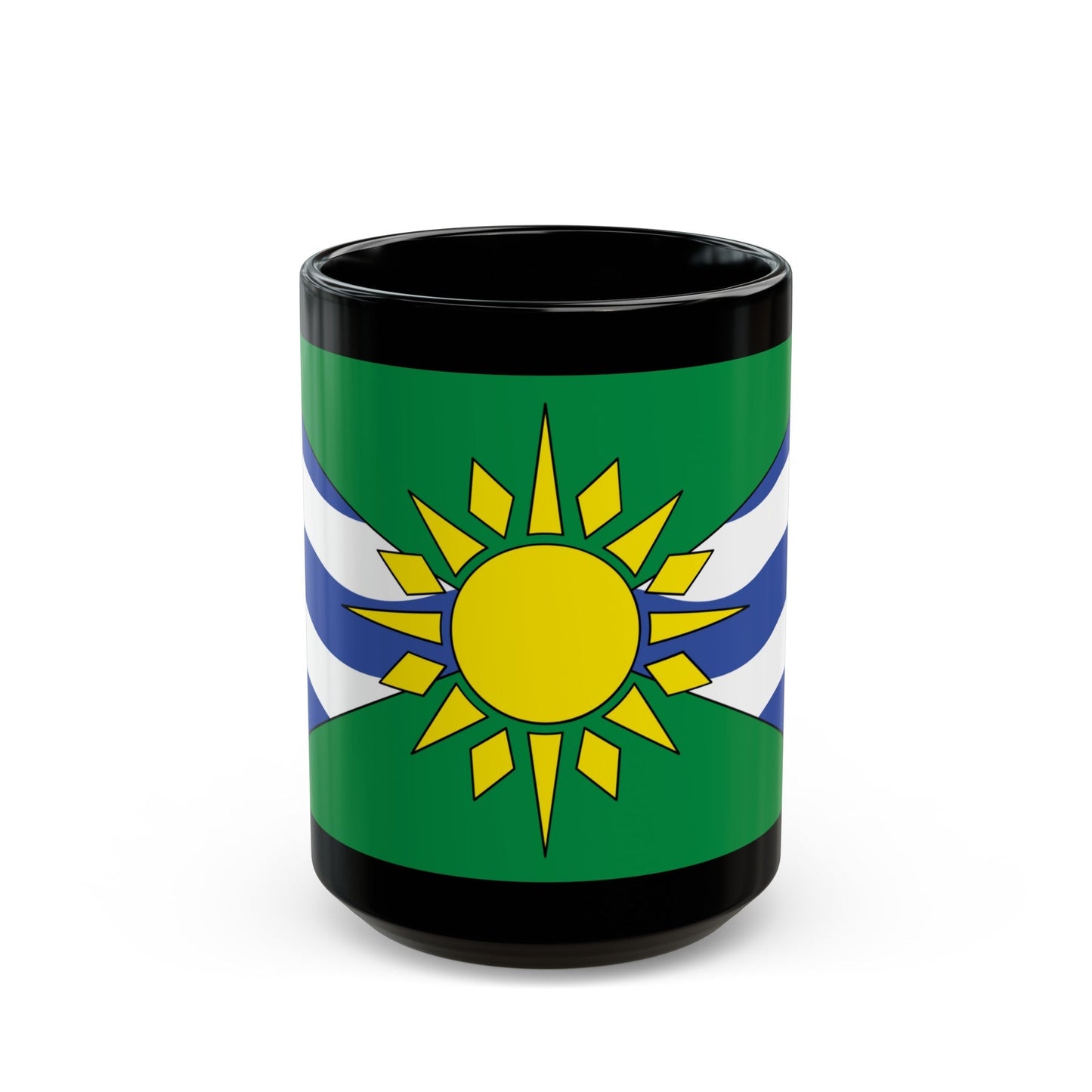 Flag of Orillia Ontario Canada - Black Coffee Mug-15oz-The Sticker Space