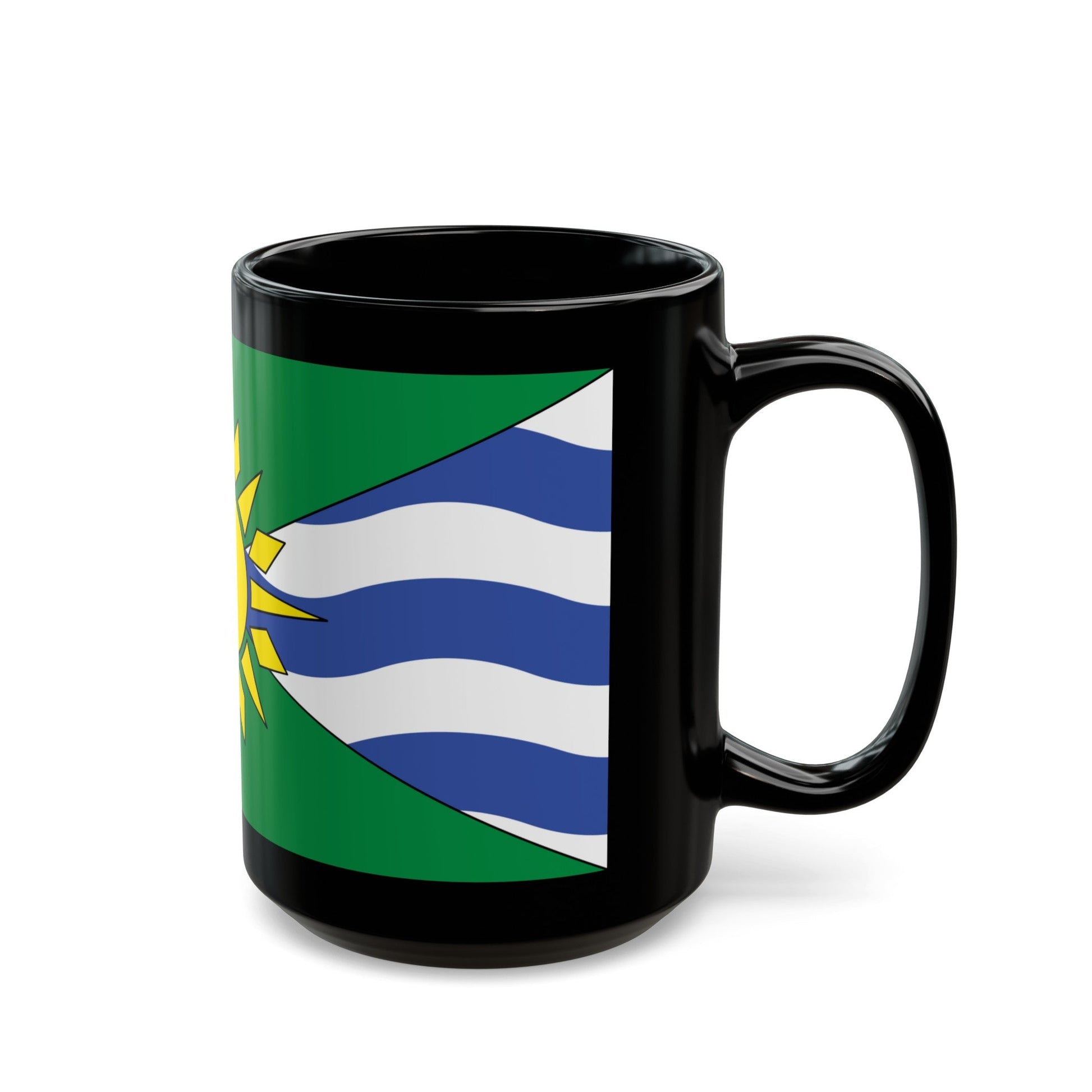 Flag of Orillia Ontario Canada - Black Coffee Mug-The Sticker Space