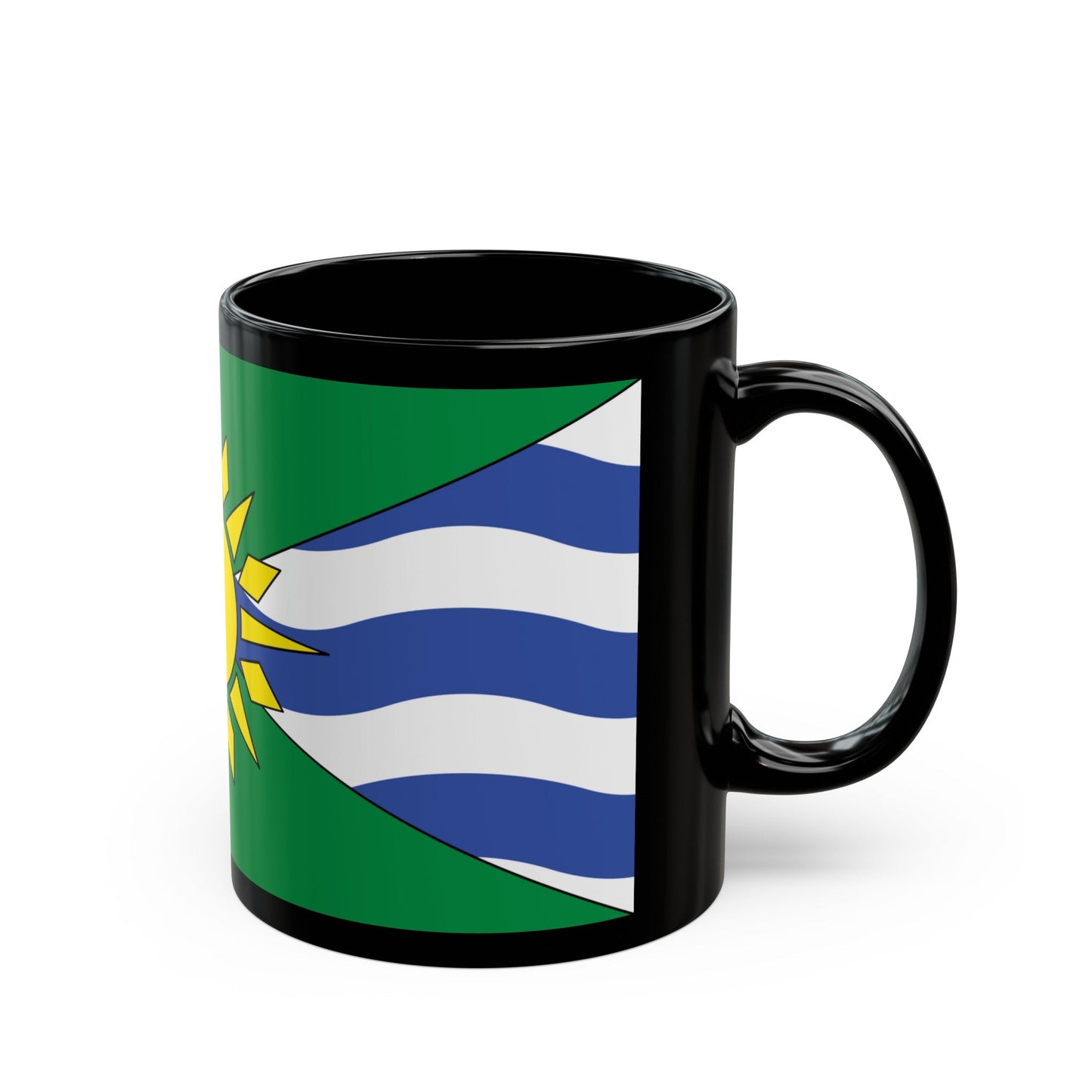 Flag of Orillia Ontario Canada - Black Coffee Mug-The Sticker Space