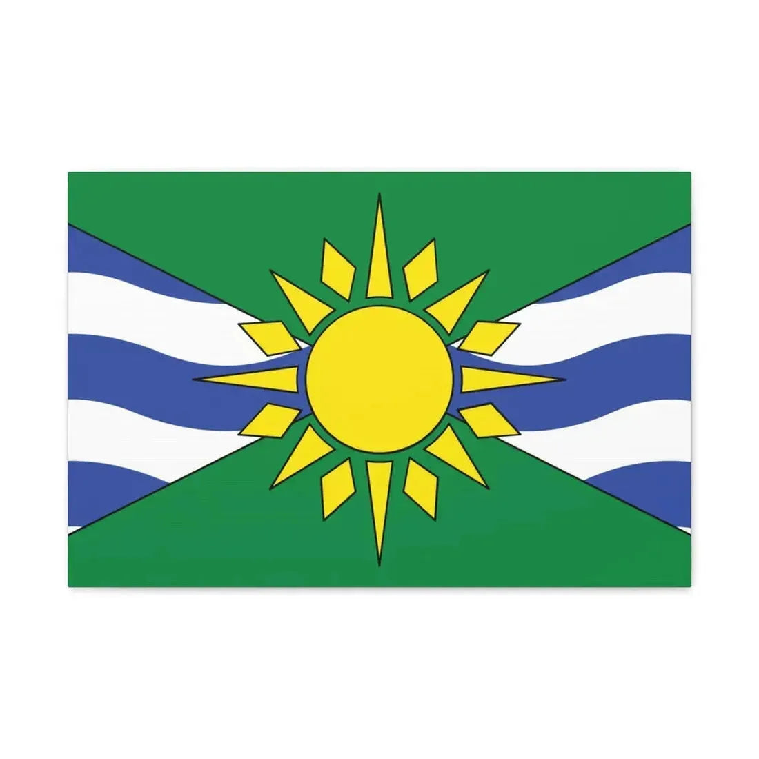 Flag of Orillia Ontario Canada - Canvas Wall Art 24″ x 16″ 1.25" - The Sticker Space