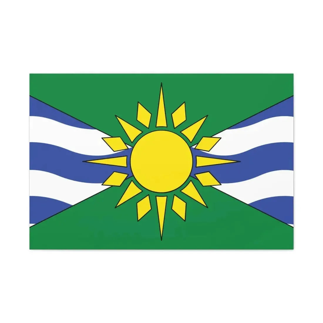 Flag of Orillia Ontario Canada - Canvas Wall Art 36" x 24" 1.25" - The Sticker Space