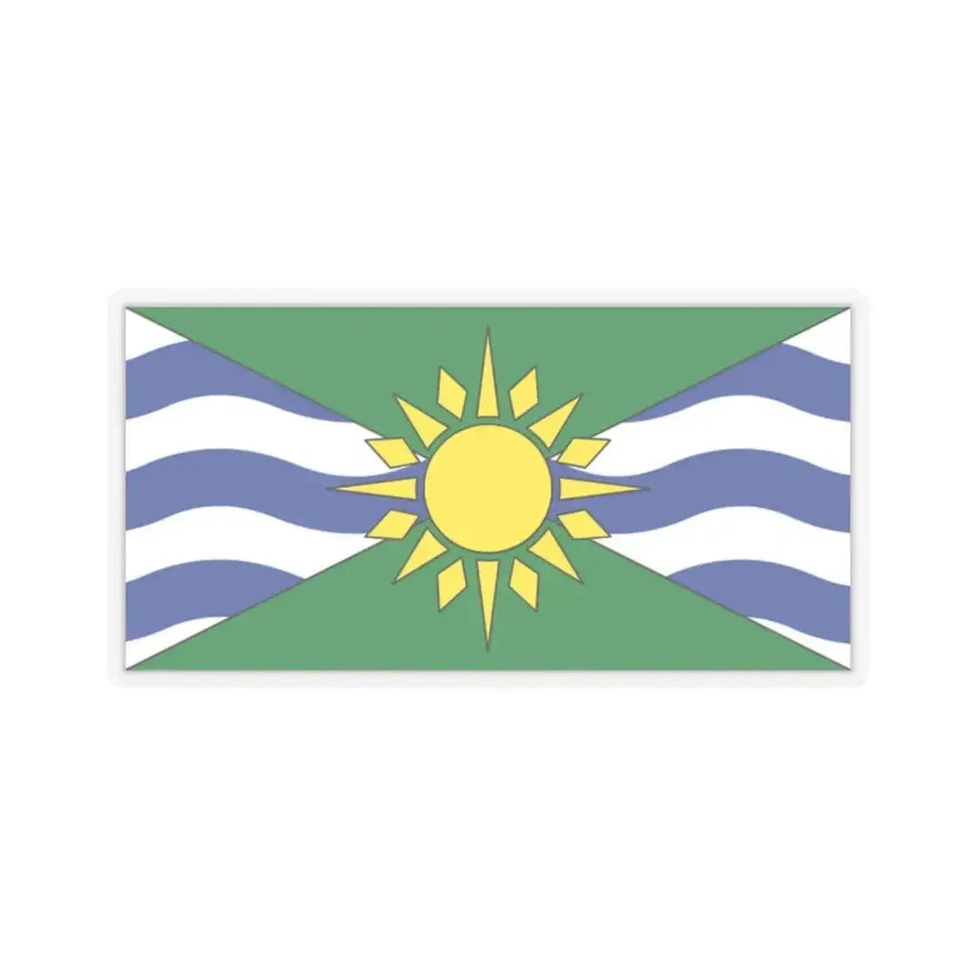 Flag of Orillia Ontario Canada - STICKER Vinyl Kiss-Cut Decal 2 Inch Transparent - The Sticker Space