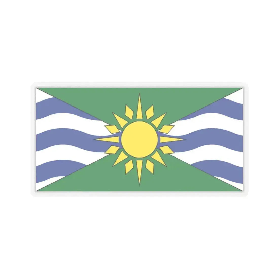 Flag of Orillia Ontario Canada - STICKER Vinyl Kiss-Cut Decal 3 Inch Transparent - The Sticker Space