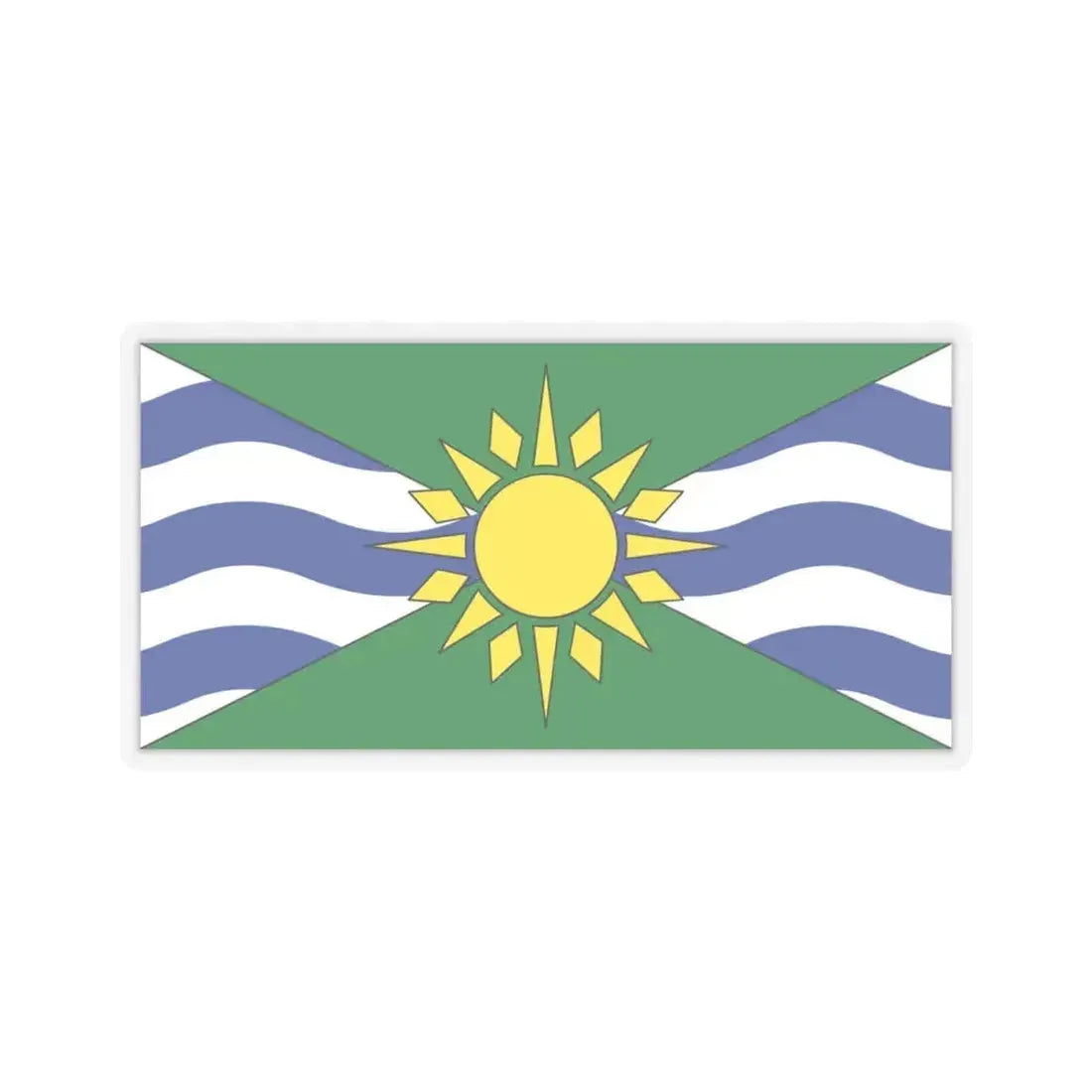 Flag of Orillia Ontario Canada - STICKER Vinyl Kiss-Cut Decal 4 Inch Transparent - The Sticker Space