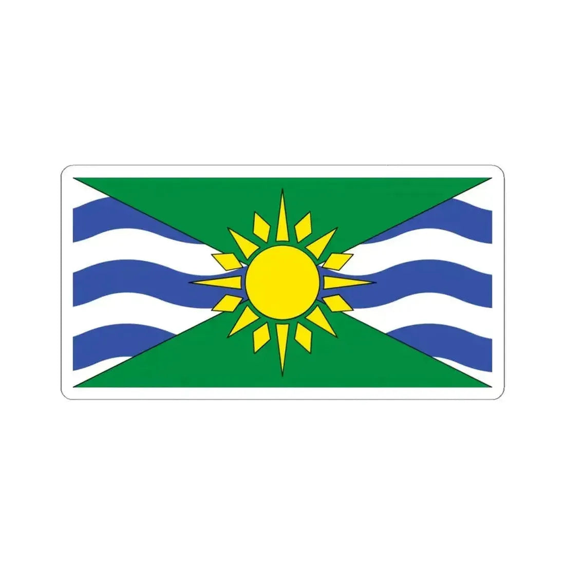 Flag of Orillia Ontario Canada - STICKER Vinyl Kiss-Cut Decal 4 Inch White - The Sticker Space