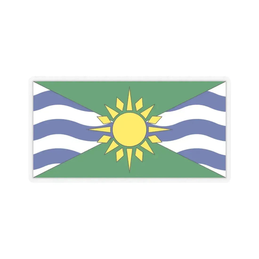 Flag of Orillia Ontario Canada - STICKER Vinyl Kiss-Cut Decal 6 Inch Transparent - The Sticker Space