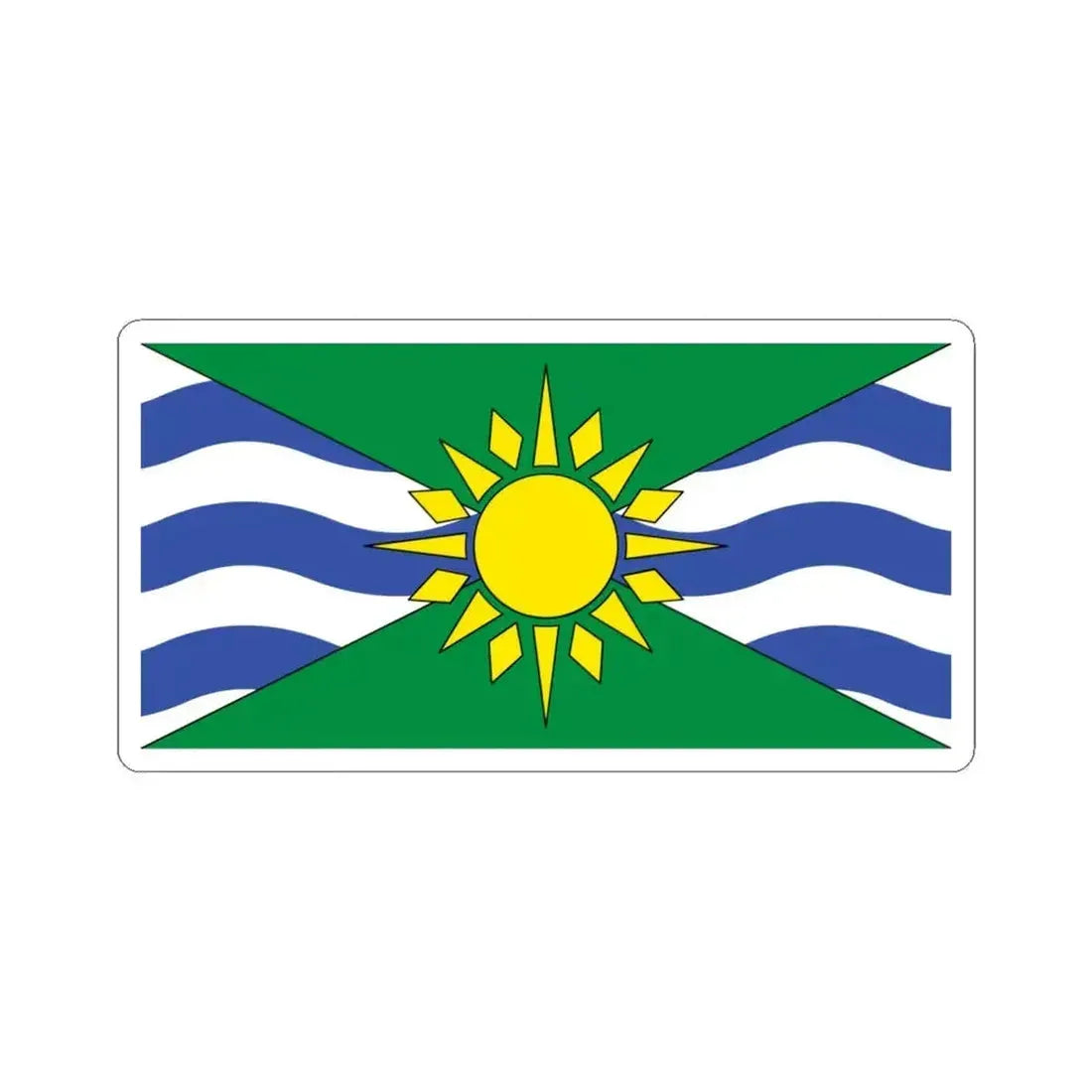 Flag of Orillia Ontario Canada - STICKER Vinyl Kiss-Cut Decal 6 Inch White - The Sticker Space