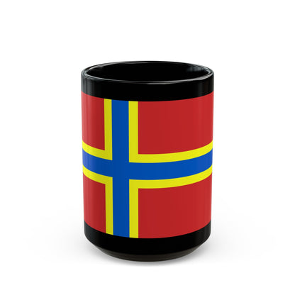 Flag of Orkney UK - Black Coffee Mug-15oz-The Sticker Space