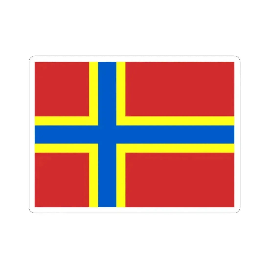Flag of Orkney UK - STICKER Vinyl Kiss-Cut Decal 2 Inch White - The Sticker Space