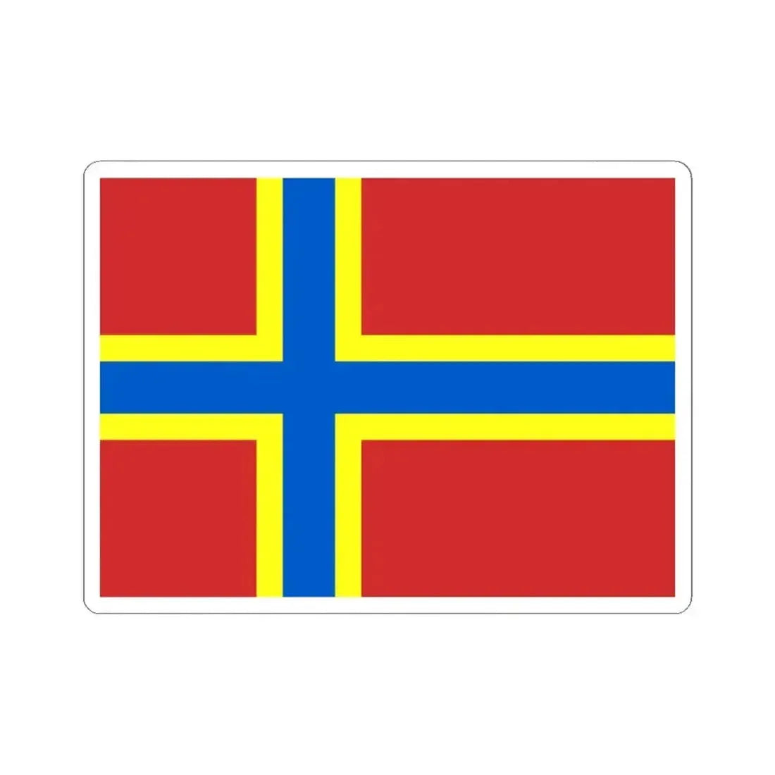 Flag of Orkney UK - STICKER Vinyl Kiss-Cut Decal 3 Inch White - The Sticker Space