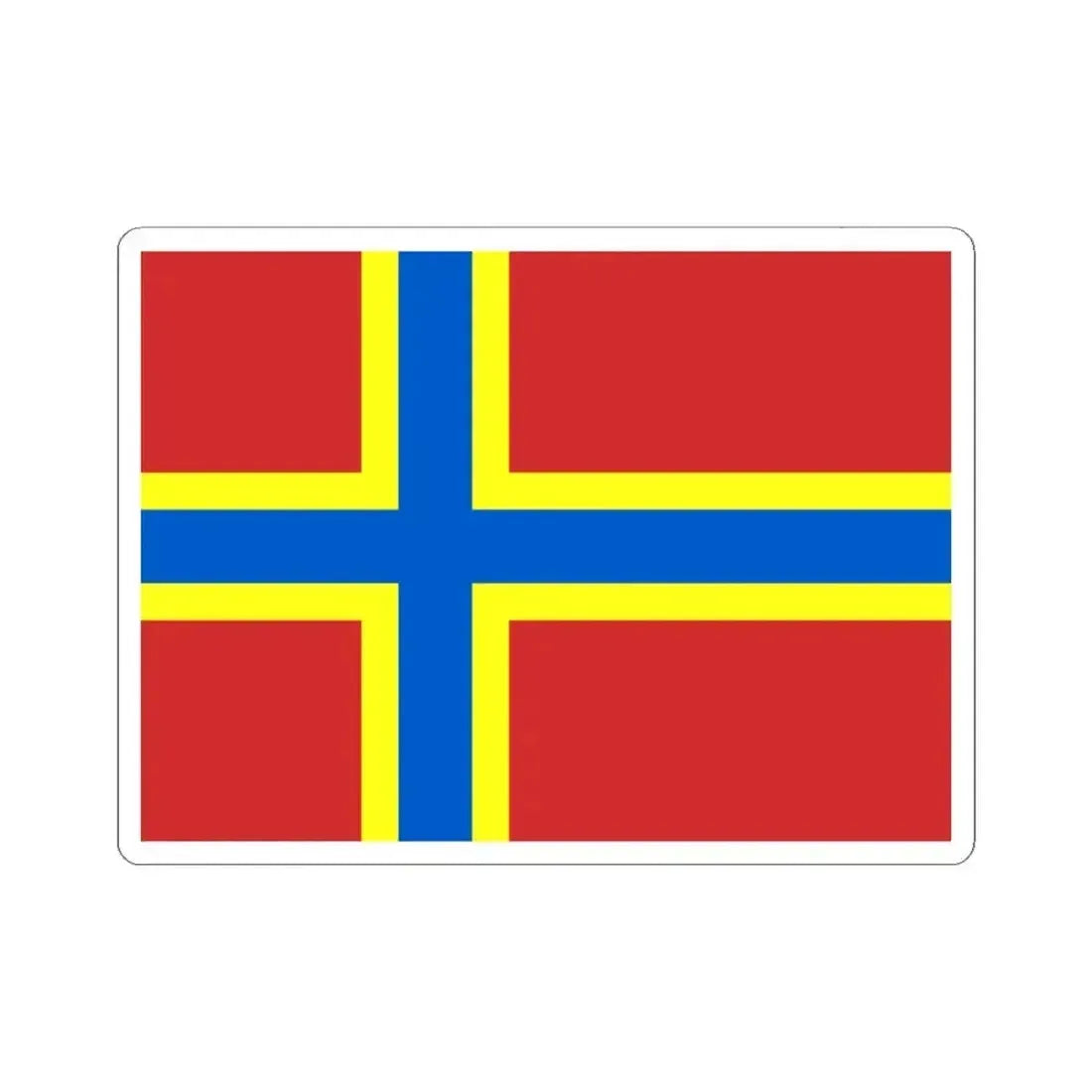 Flag of Orkney UK - STICKER Vinyl Kiss-Cut Decal 4 Inch White - The Sticker Space