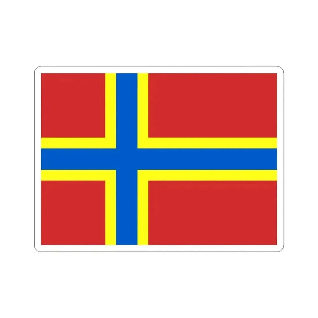 Flag of Orkney UK - STICKER Vinyl Kiss-Cut Decal 6 Inch White - The Sticker Space