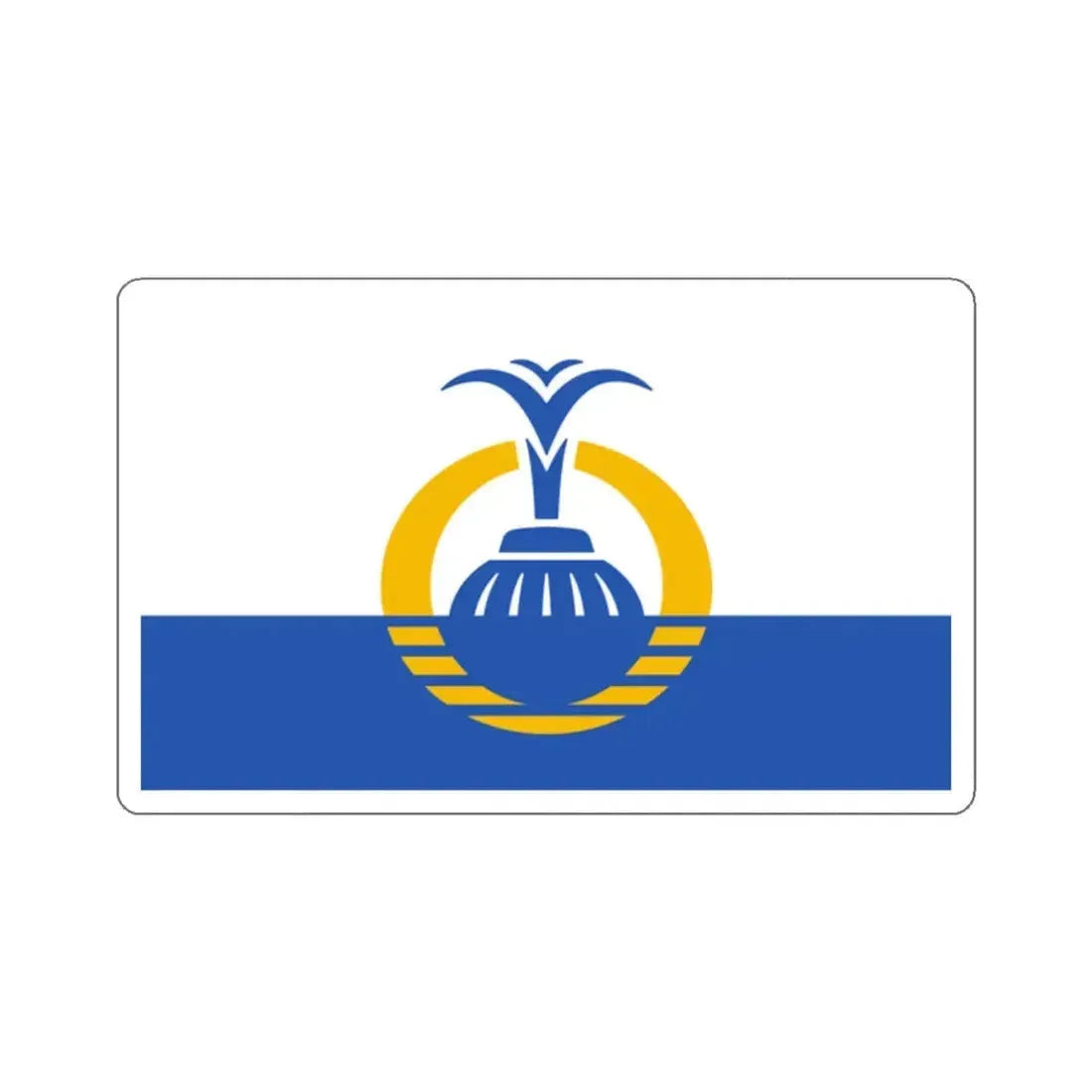 Flag of Orlando, Florida - STICKER Vinyl Kiss-Cut Decal 2 Inch White - The Sticker Space