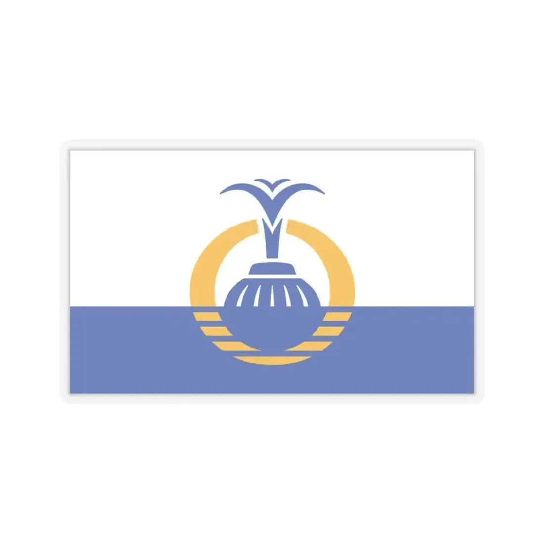 Flag of Orlando, Florida - STICKER Vinyl Kiss-Cut Decal 3 Inch Transparent - The Sticker Space