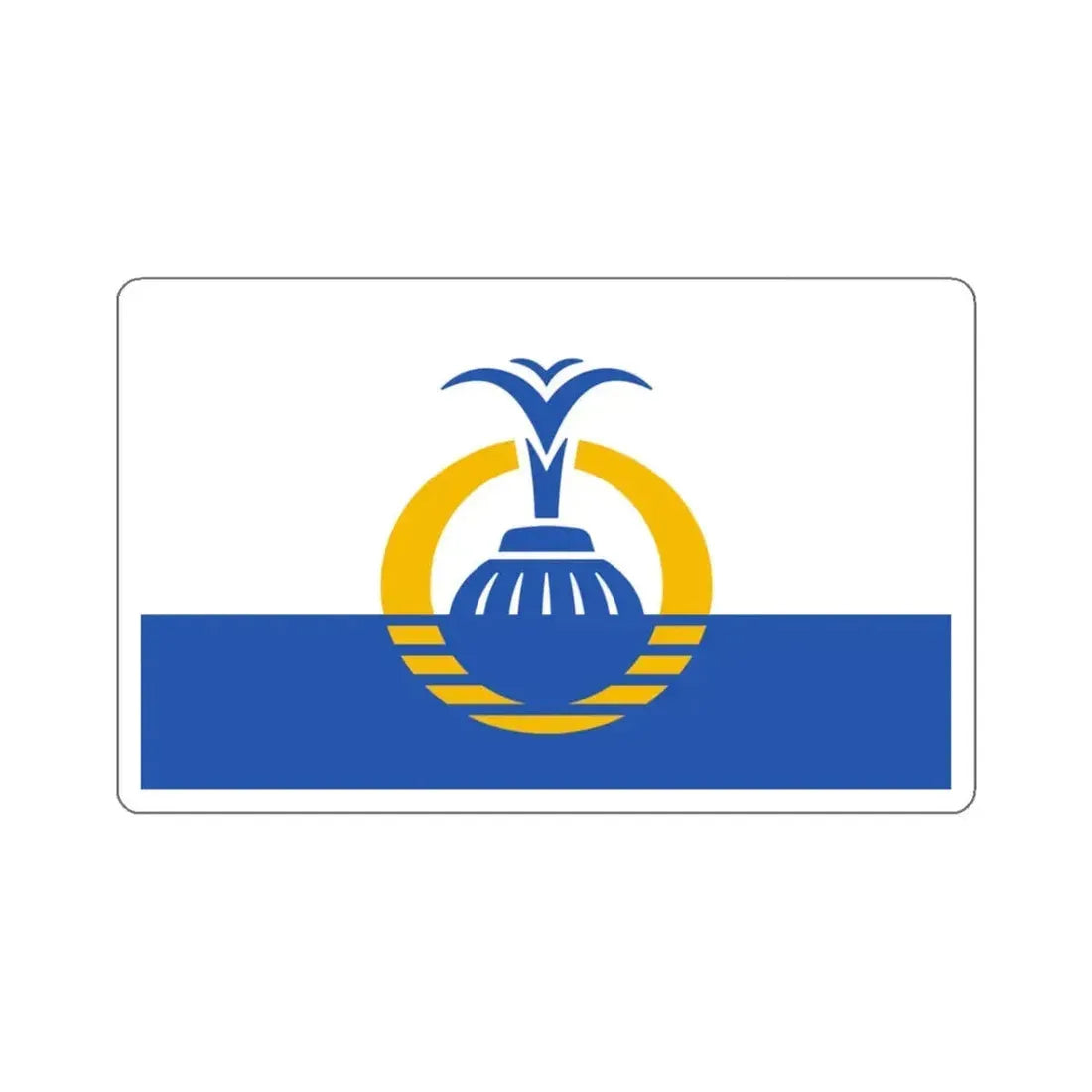 Flag of Orlando, Florida - STICKER Vinyl Kiss-Cut Decal 3 Inch White - The Sticker Space