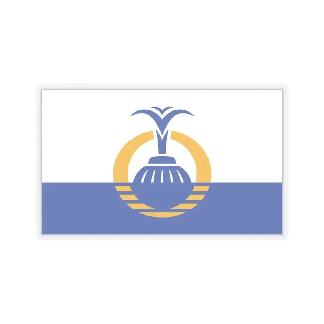 Flag of Orlando, Florida - STICKER Vinyl Kiss-Cut Decal 4 Inch Transparent - The Sticker Space