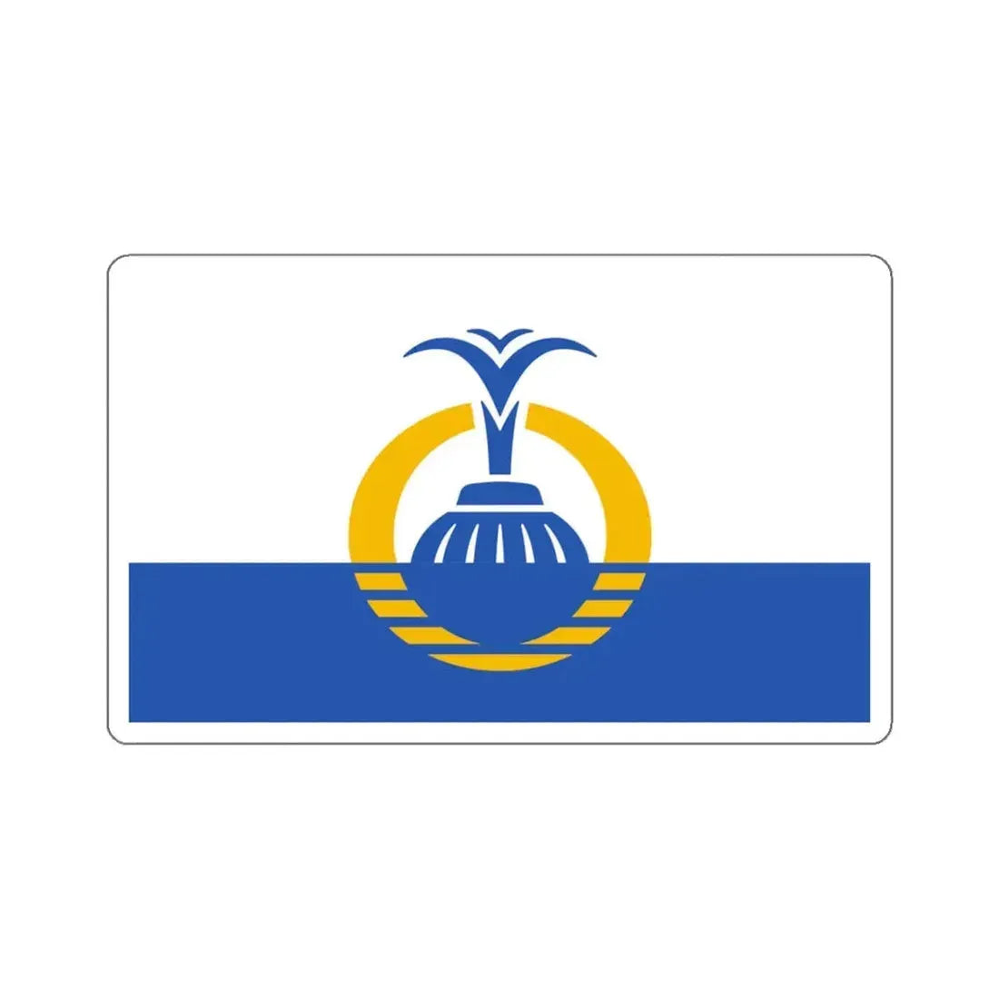 Flag of Orlando, Florida - STICKER Vinyl Kiss-Cut Decal 4 Inch White - The Sticker Space