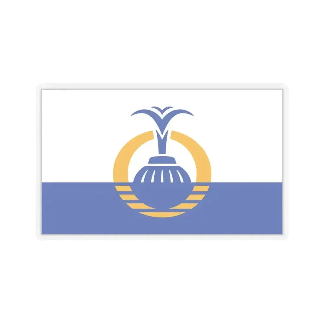 Flag of Orlando, Florida - STICKER Vinyl Kiss-Cut Decal 6 Inch Transparent - The Sticker Space